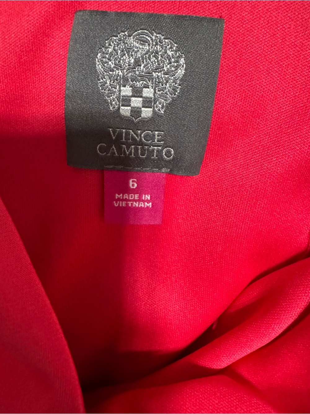 Vince Camuto Hot Pink High-Low V-Neck Dress - Picture 4 of 4